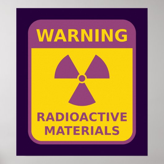 Waarschuwingen voor radioactief materiaal poster (Voorkant)