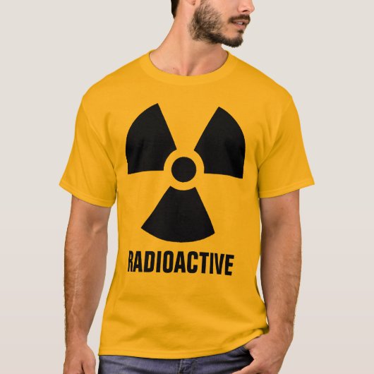 Waarschuwingen voor radioactief materiaal t-shirt (Voorkant)