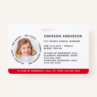 Waarschuwings-ID voor brandmelding bij kinderen Badge