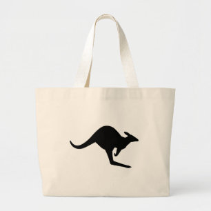 Waarschuwings Kangoeroe Grote Tote Bag