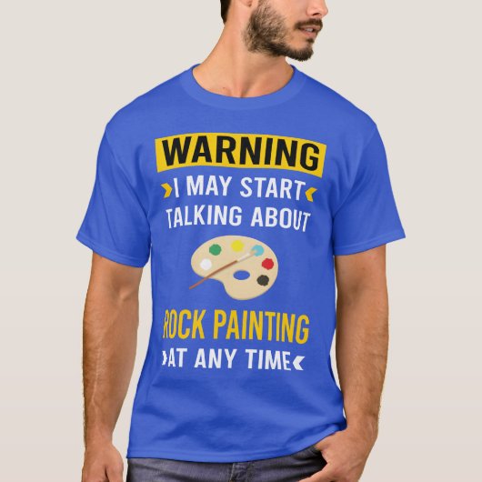 Waarschuwings Rots Schildering vintage T-shirt (Voorkant)