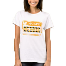 Waarschuwings T-shirt met citaat: Er is hier ieman