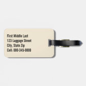 Waarschuwingsaanval Kat op dienst Sjabloon Bagagelabel (Achterkant horizontaal)