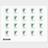 Waarschuwingsaap voor notenallergie ronde sticker (Vel)