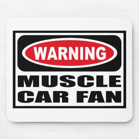 Waarschuwingsbericht: MUSCLE CAR FAN Mousepad Muismat (Voorkant)