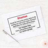 Waarschuwingsbericht Rechthoekige Sticker (Envelop)