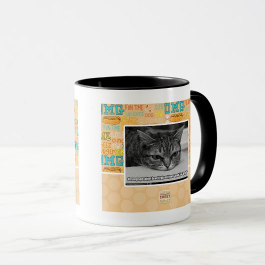 Waarschuwingsbericht voor bruinvissen mok (Voorkant rechts)