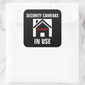 WAARSCHUWINGSBEVEILIGINGSCAMERA'S IN GEBRUIKSSTICK VIERKANTE STICKER (Tas)