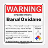 Waarschuwingsblad voor banale oxiden labels (Design 1)