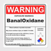 Waarschuwingsblad voor banale oxiden labels (Design 2)