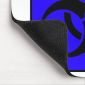 Waarschuwingsblauw Bio-gevaar of symbool voor biog Muismat (Hoek)