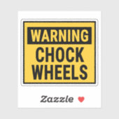 Waarschuwingsblokwielen  sticker (Vel)