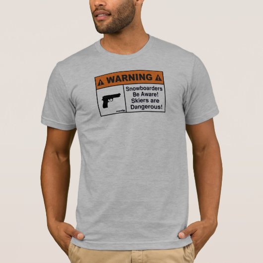 waarschuwingsbord 2 t-shirt (Voorkant)