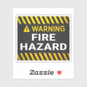Waarschuwingsbord brandgevaar sticker (Vel)