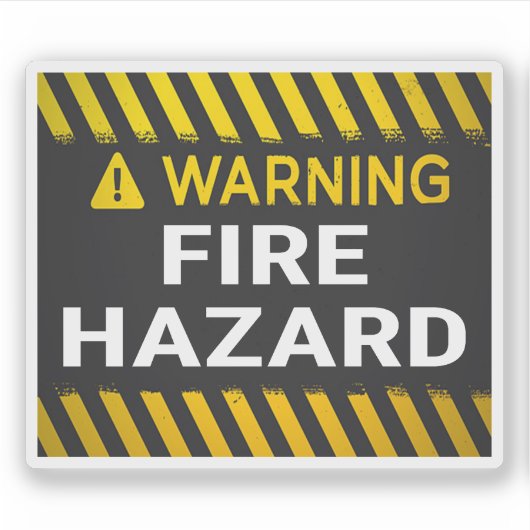 Waarschuwingsbord brandgevaar sticker (Voorkant)