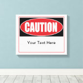 waarschuwingsbord canvas afdruk (Insitu (Houten vloer))