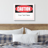 waarschuwingsbord canvas afdruk (Insitu (Slaapkamer))