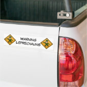 Waarschuwingsbord cartoon Leprechaun Bumpersticker (Op Truck)