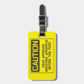 Waarschuwingsbord Draag goedgekeurd ademhalingsapp Bagagelabel (Voorkant verticaal)