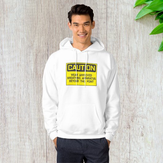 Waarschuwingsbord Draag goedgekeurd ademhalingsapp Hoodie