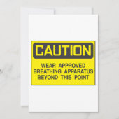 Waarschuwingsbord Draag goedgekeurd ademhalingsapp Kaart (Voorkant)