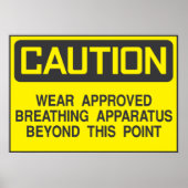 Waarschuwingsbord Draag goedgekeurd ademhalingsapp Poster (Voorkant)