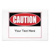  waarschuwingsbord foto afdruk (Voorkant)