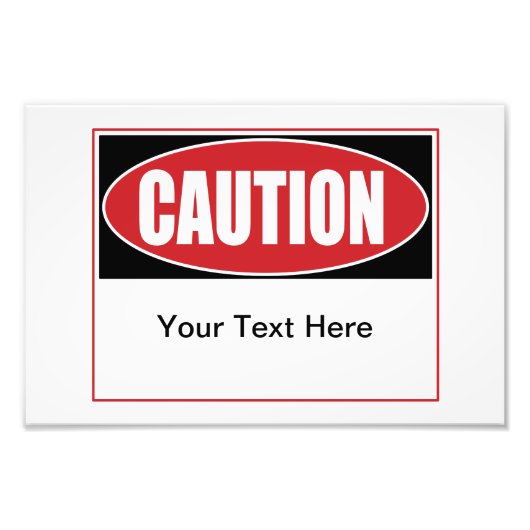  waarschuwingsbord foto afdruk (Voorkant)