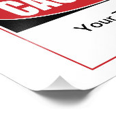  waarschuwingsbord foto afdruk (Hoek)