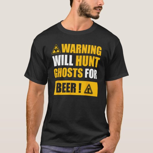 Waarschuwingsbord Ghost Hunting EVP Halloween 1 T-shirt (Voorkant)