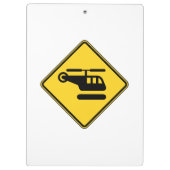 Waarschuwingsbord helikopter klembord (Achterkant)