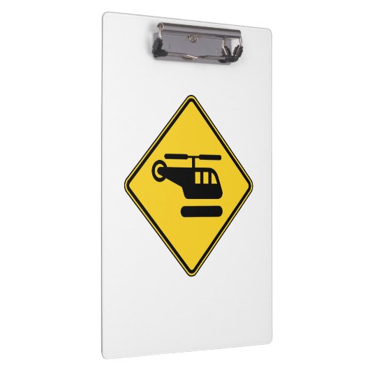 Waarschuwingsbord helikopter klembord (Rechts)