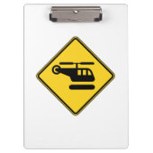 Waarschuwingsbord helikopter klembord (Voorkant)