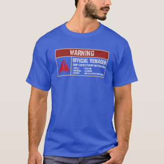 Waarschuwingsbord Het is Officieeltiener Grappige  T-shirt