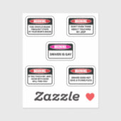 Waarschuwingsbord III Sticker (Vel)