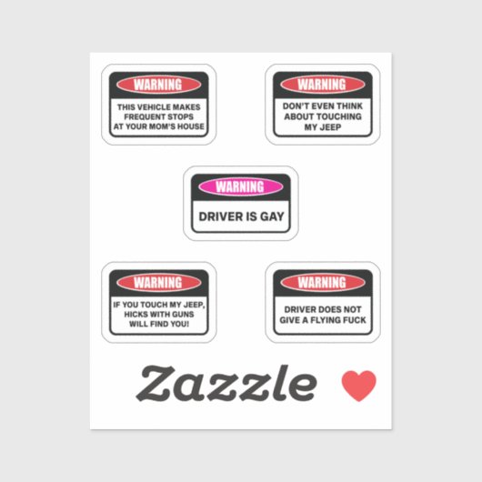 Waarschuwingsbord III Sticker (Vel)