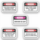 Waarschuwingsbord III Sticker (Voorkant)