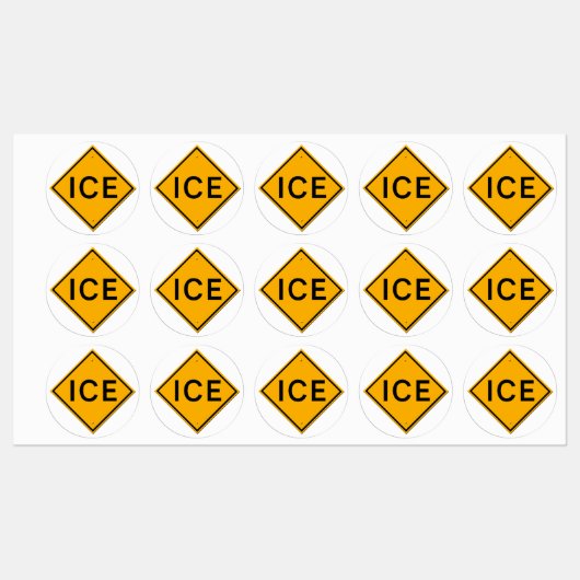Waarschuwingsbord IJzel Labels (Vel)
