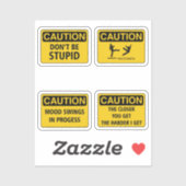 Waarschuwingsbord IV Sticker (Vel)