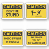 Waarschuwingsbord IV Sticker (Voorkant)