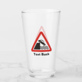 Waarschuwingsbord kade glas (Achterkant)