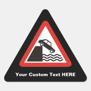 Waarschuwingsbord kade sticker