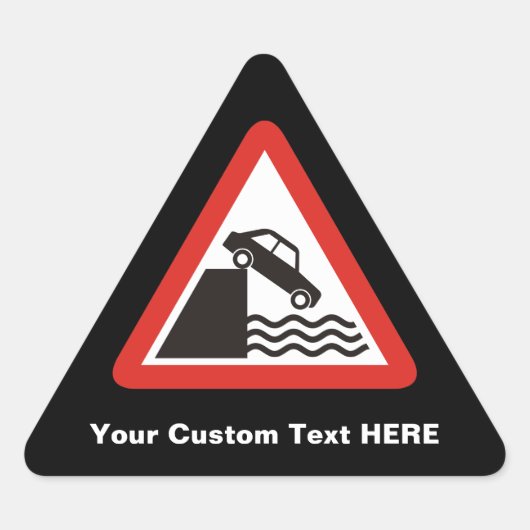 Waarschuwingsbord kade sticker (Voorkant)