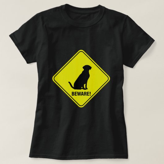 Waarschuwingsbord Labrador T-shirt (Design voorkant)