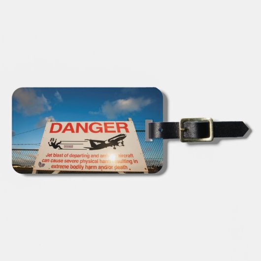 waarschuwingsbord nabij de luchthaven van Sint Maa Bagagelabel (Voorkant horizontaal)