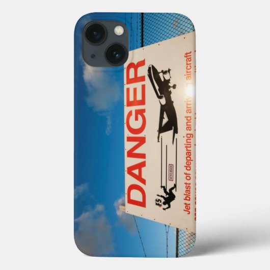 waarschuwingsbord nabij de luchthaven van Sint Maa Case-Mate iPhone Case (Achterkant)