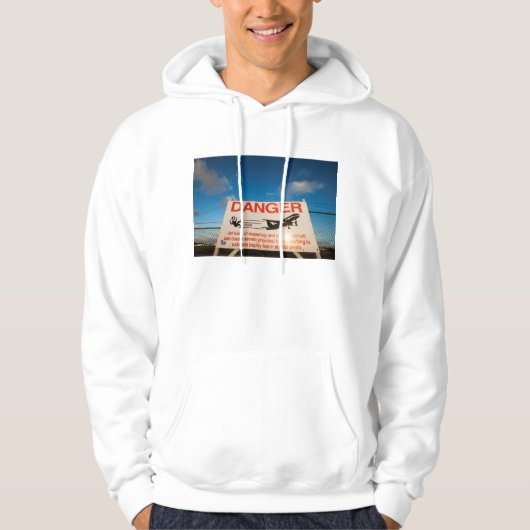 waarschuwingsbord nabij de luchthaven van Sint Maa Hoodie (Voorkant)