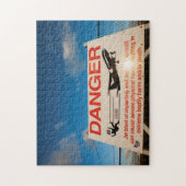 waarschuwingsbord nabij de luchthaven van Sint Maa Legpuzzel (Verticaal)