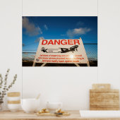 waarschuwingsbord nabij de luchthaven van Sint Maa Poster (Keuken)