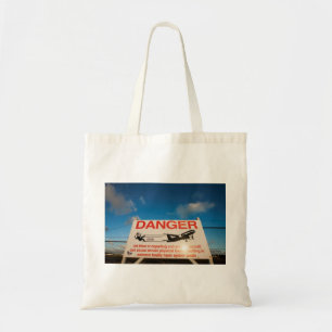 waarschuwingsbord nabij de luchthaven van Sint Maa Tote Bag